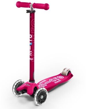 PATINETE MAXI DELUXE LED ROSA -MICRO